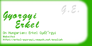 gyorgyi erkel business card